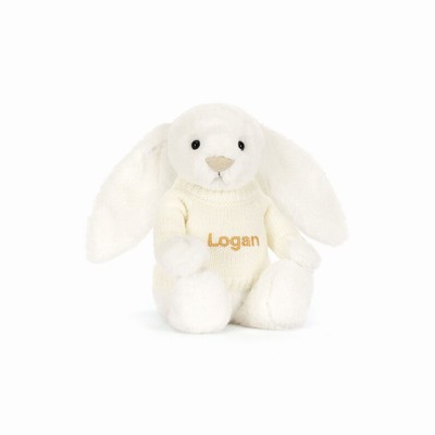 Jellycat Bashful Luxe Bunny Luna with Cream Jumper UK | 59138VGXL